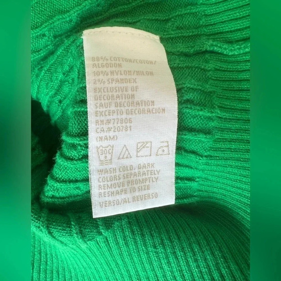 Tommy Hilfiger Green Sleeveless Cable Halter Sweater Women’s Sz M - Picture 8 of 10